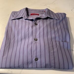 Alfani Fitted Easy Care long sleeve button down shirt